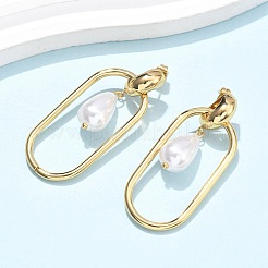 Rectangle 304 Stainless Steel Dangle Stud Earrings&nbsp;EJEW-C142-06G
