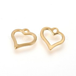 304 Stainless Steel Open Heart Charms&nbsp;STAS-F159-38G