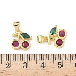 Brass Micro Pave Cubic Zirconia Pendants&nbsp;KK-L243-01G-02