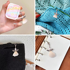 Angel Shell & Acrylic Pendant Decorations&nbsp;HJEW-TA00198