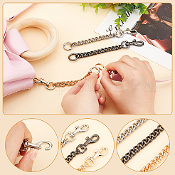 3Pcs 3 Colors Iron Bag Curb Chains&nbsp;DIY-WR0001-94
