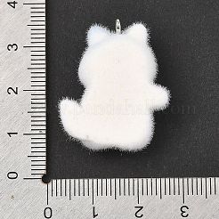 Flocky Resin Pendants&nbsp;FIND-A061-02F