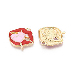Alloy Enamel Pendants&nbsp;ENAM-T024-15A-G