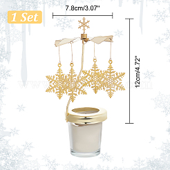 430 and 201 Stainless Steel Rotating Candlestick Tealight Candle Holder&nbsp;DJEW-WH0039-24G