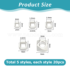 100Pcs 5 Styles Brass Spacer Beads&nbsp;KK-HS0015-42