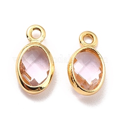 Eco-Friendly Brass with Glass Pendants&nbsp;KK-K268-01U