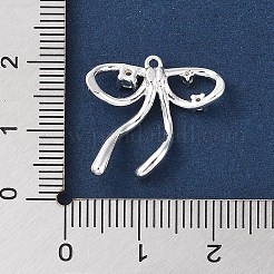 Brass Micro Pave Clear Cubic Zirconia Pendants&nbsp;KK-G491-24S-02