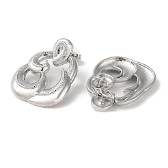 Rack Plating Brass Dangle Stud Earrings&nbsp;EJEW-M230-06P