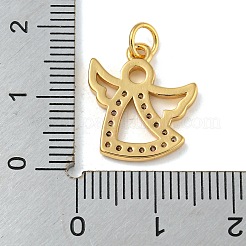 Rack Plating Brass Micro Pave Cubic Zirconia Pendants&nbsp;KK-A200-11G