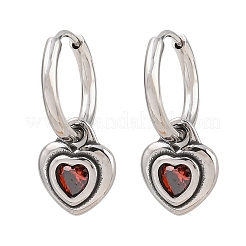 316 Surgical Stainless Heart Hoop Earrings&nbsp;EJEW-C160-16