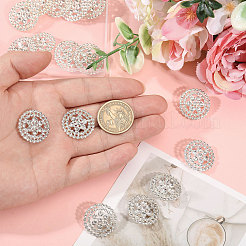 16Pcs  1-Hole Alloy Rhinestone Shank Buttons&nbsp;BUTT-CA0001-32