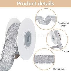 10 Yards Polyester Ribbons with Fringe Edge&nbsp;OCOR-WH0070-120A