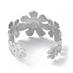 304 Stainless Steel Cuff Bangles for Women&nbsp;BJEW-Z078-01P