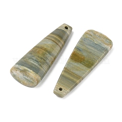 Natural Indian Green Line Jasper Pendants&nbsp;G-Z151-02A