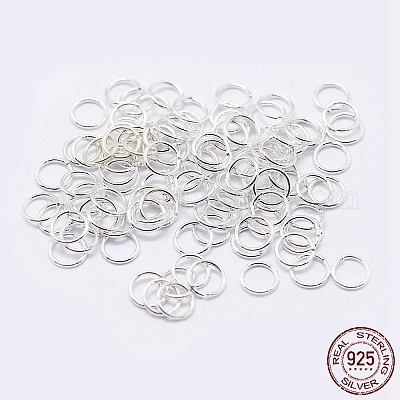 925 Sterling Silver Saw Cut Open Jump Rings&nbsp;STER-F036-02S-0.4x5mm-1