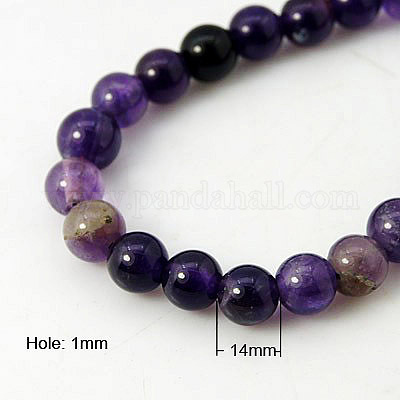 Natural Amethyst Beads Strands&nbsp;G-G099-14mm-1-1