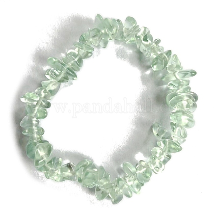 Natural Fluorite Stretch Bracelets PW-WG56138-13-1