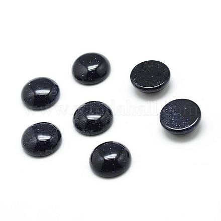 Synthetic Blue Goldstone Cabochons&nbsp;G-T020-6mm-27-1