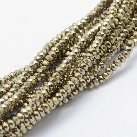 Electroplate Glass Beads Strands&nbsp;EGLA-J144-FP-A04-1