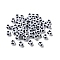 Opaque Acrylic Beads, Cube with Heart, Black, 4.5x4.5x4.5mm, Hole: 2mm