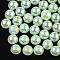 ABS Plastic Imitation Pearl Cabochons, AB Color Plated, Half Round, Aquamarine, 6x3mm, 5000pcs/bag