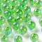 Transparent Acrylic Beads, AB Color Plated, Round, Lawn Green, 12x11mm, Hole: 2.5mm, about 566pcs/500g