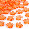 Transparent Acrylic Beads, Faceted, Flower, Dark Orange, 18.5x18.5x5.5mm, Hole: 1.2mm, about 470pcs/500g