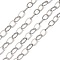 Electroplate Brass Paperclip Chains, Drawn Elongated Cable Chains, Soldered, with Spool, Flat Oval, Platinum, 12.5x9x1mm, about 32.8 Feet(10m)/roll