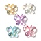 UV Plating Transparent Acrylic Beads, Butterfly, Mixed Color, 20.5x24x8.5mm, Hole: 2.5mm