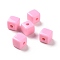 Opaque Acrylic Beads, Cube, Pearl Pink, 12.2x12.2x12.2mm, Hole: 3.7mm, about 288pcs/500g
