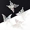 Transparent Acrylic Beads, Butterfly, AB Color Plated, Clear AB, 25x25x8.5mm, Hole: 1.5mm, about 580pcs/500g