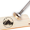 Stamping Embossing Soldering Brass with Stamp, for Cake/Wood, Mountain Pattern, 30mm