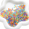 100Pcs Transparent Glass Beads, Faceted, Bicone, Colorful, 4.5x3.5mm, Hole: 1.6mm, 100pcs/set