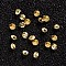 Glass Pointed Back Rhinestone, Faceted Diamond, Back Plated, Jonquil, 2x2mm, about 1440pcs/bag