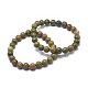 Natural Unakite Bead Stretch Bracelets&nbsp;BJEW-K212-C-006-1