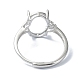 Adjustable 925 Sterling Silver Solitaire Ring Settings&nbsp;STER-K179-22P-3
