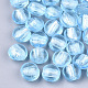 Handmade Silver Foil Lampwork Glass Beads&nbsp;SLF12MMY-1L-1