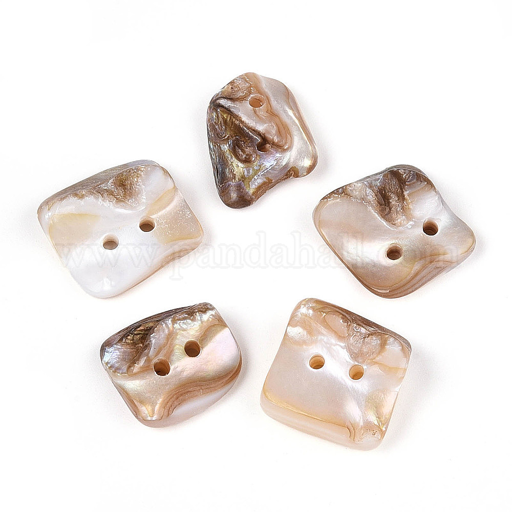 Wholesale 2-Hole Freshwater Shell Buttons - Pandahall.com