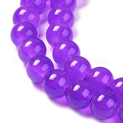 Baking Paint Imitation Jade Glass Round Bead Strands&nbsp;X-DGLA-Q021-8mm-27