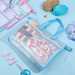 4Pcs 4 Colors Double Layered Plastic Zipper Bags&nbsp;ABAG-PH0001-79