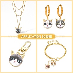 30Pcs 6 Styles Alloy Enamel Pendants&nbsp;ENAM-CJ0003-55