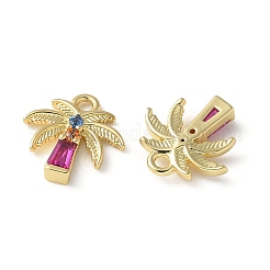 Brass Micro Pave Cubic Zirconia Pendants&nbsp;X-KK-P290-58G