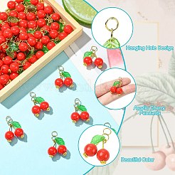 50Pcs Acrylic Cherry Pendants&nbsp;PALLOY-CJ00164