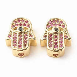 Rack Plating Brass Cubic Zirconia Beads&nbsp;KK-B051-03G