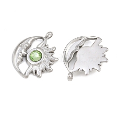 304 Stainless Steel Rhinestone Pendants&nbsp;STAS-Z166-24P-08