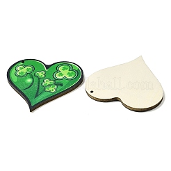 Saint Patrick's Day Single Face Printed Wood Pendants&nbsp;WOOD-E016-06