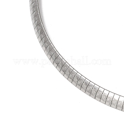 6MM 304 Stainless Steel Flat Snake Chain Necklaces&nbsp;MAK-Z004-03P