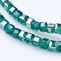 Electroplate Glass Beads Strands&nbsp;X-EGLA-F121-HR-A01