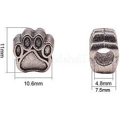 Tibetan Style Zinc Alloy European Beads&nbsp;PH-MPDL-R038-008AS