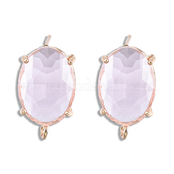 Transparent K9 Glass Stud Earring Findings&nbsp;GLAA-N038-47